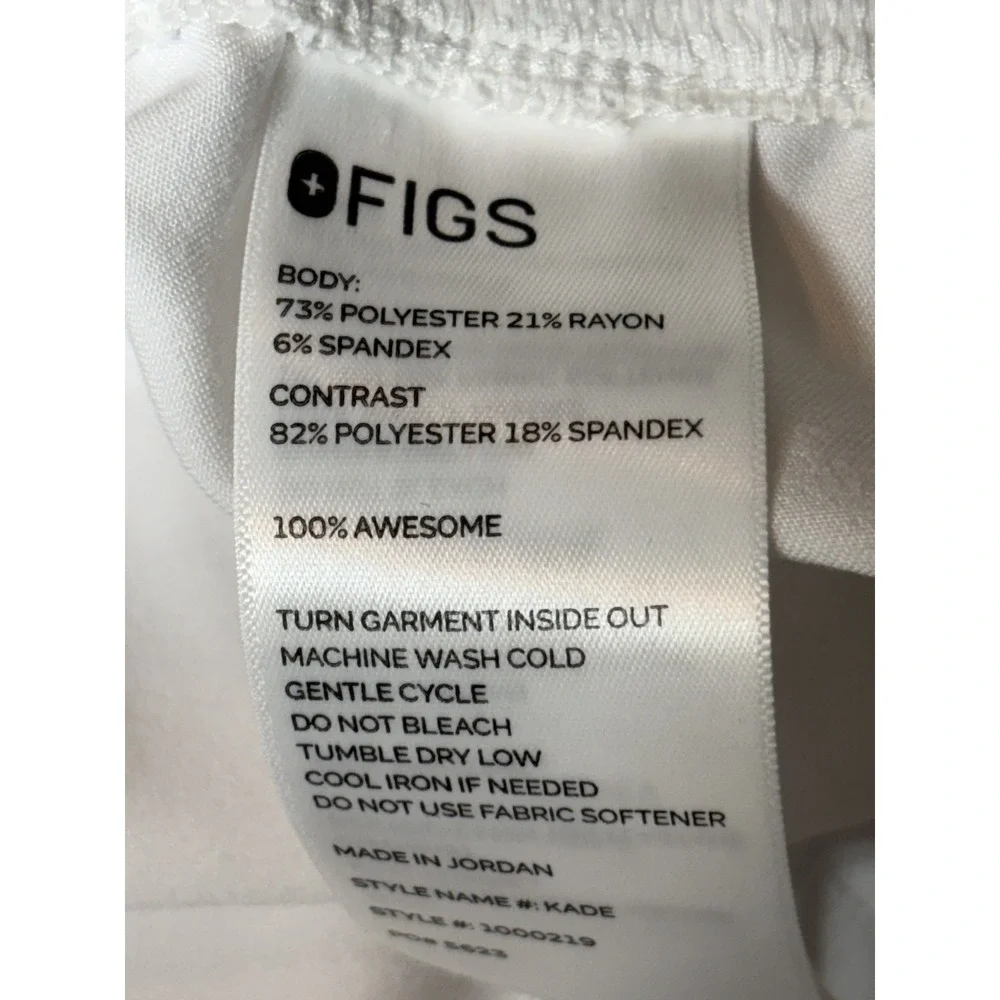 Figs Kade BCA Four Pocket Cargo Scrub Pants Women Large Tall White Nurse NWOT